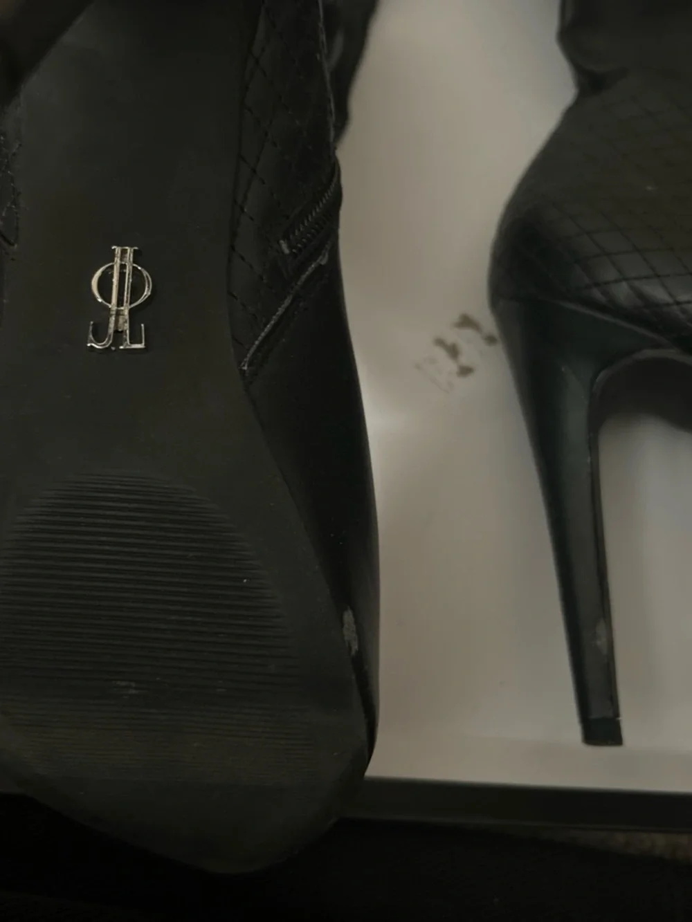 Jennifer Lopez Black Over-the-Knee Stiletto Boots